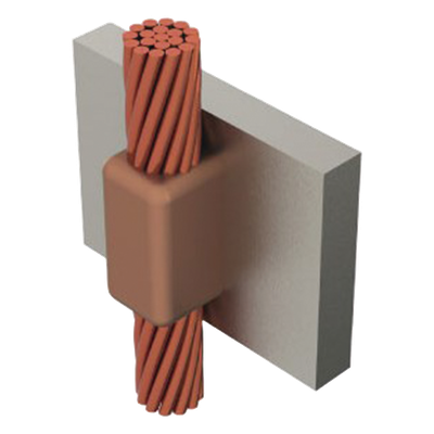 Molde para soldadura exotermica cable de paso vertical cal.2/0 a Placa Vertical.