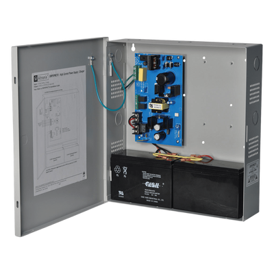 Fuente de poder de 12/24 Vcc, 4 A. Ideal para aplicaciones de intrusión / Acceso / Video Vigilancia / Fuente Supervisada / Con capacidad de baterías de respaldo / Requieren baterías