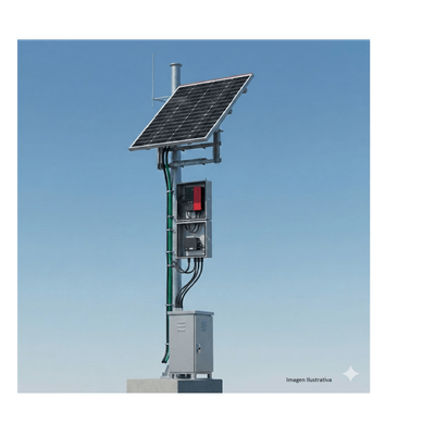 Kit Solar de 35 W con PoE 802.3af y PoE Pasivo 24 Vcc para una Cámara IP y un Radio Ubiquiti airMAX o Cambium ePMP.