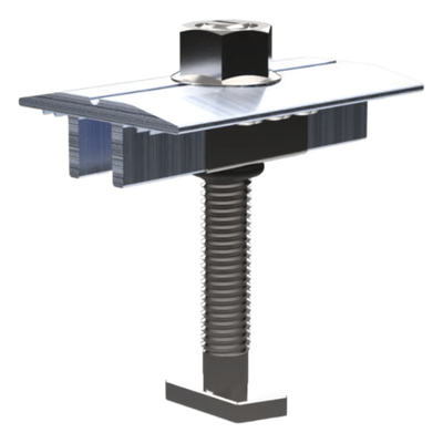 Middle Clamp Pro / Abrazadera Intermedia para Fijación de Módulos / Compatible con Módulos de 30-40 mm / Acero Inoxidable / Para Soluciones N Rail y S Rail