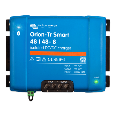 Cargador CC/CC Aislado Orion-Tr Smart / 48V a 48V, 8A / Baterías de Plomo y Litio/ IP43