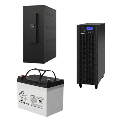 UPS Trifásico de 30 kVA/27 kW, Topología Online Doble Conversión, Voltaje de 208/220 Vca de L-L, Respaldo de 5 Minutos al 100% de Carga, Incluye Módulo y Banco de Baterías