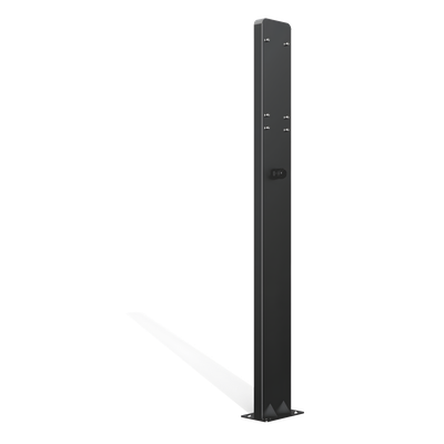 Poste de Piso para Cargador AC / Montaje en Suelo / IP67 IK10 / Dimensiones 1400 x 100 x 40 mm (55 x 4 x 1.6 in) / Temperatura -40°C a 80°C / Peso 5 kg (11 lb)