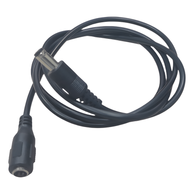 Cable con Conector Macho  ahembra (Pigtail) | Forro negro |  Alimentación para Vcc | Polarizado | Largo 1 metro | Calibre 22AWG.