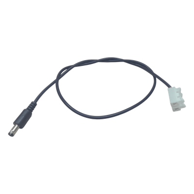 Cable con Conector Macho (Pigtail) | Forro Negro | Terminal Blanca | Alimentación para Vcc con Puntas Libres | Polarizado | Largo 22 cm ( 8.66 Pulgadas)  | Calibre 22AWG.