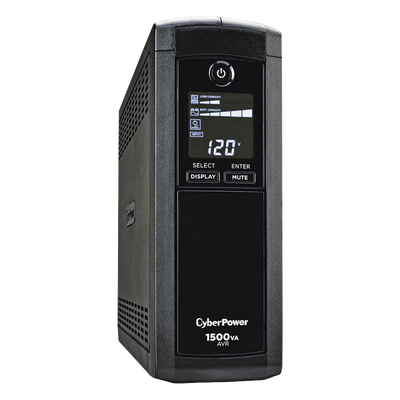 UPS de 1500 VA/900 W, Topología Línea Interactiva, Entrada 120 Vca NEMA 5-15P, Tipo Mini Torre, Con 12 Tomas NEMA 5-15R