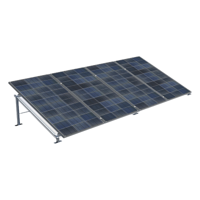 Montaje de piso de Alta Resistencia para Instalación de 4 Paneles Solares de hasta 1300 x 2400 mm (Revisar módulos compatibles)