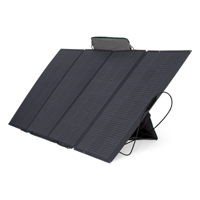 Módulo Solar Portátil y Flexible de 400W Recomendado para Estaciones Portátiles EFD330, EFD350 ó EFD500 / Ajuste de Ángulo / Carga Eficiente / Incluye Cable XT60 a MC4