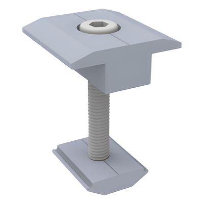 Sujetador Intermedio 30 mm para montaje de paneles solares en riel 5 Y 8 