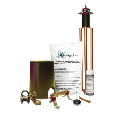 Kit de tierra física modelo TG45AB con Electrodo Magnetoactivo, capacidad: 45 AMP