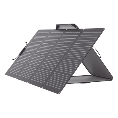 Módulo Solar Bifacial, Portátil y Flexible de 220W Recomendado para Estaciones Portátiles EFD330, EFD350 ó EFD500 / Ajuste de Ángulo / Carga Eficiente / Incluye Cable XT60 a MC4