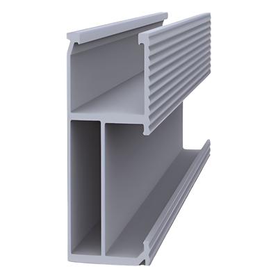 Riel 5 para montaje de módulos fotovoltaicos de aluminio anodizado de 4400mm.
