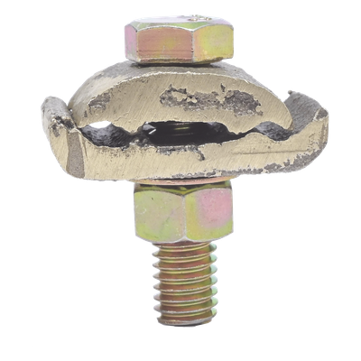 Conector 2 Cables a Superficie Plana / Bronce 100% / Cable 4-2/0 AWG / Sin Soldadura / 2.5x4x3 cm (1x1.6x1.2 in)