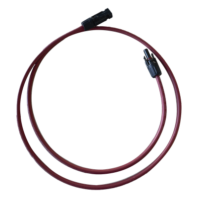 Cable Fotovoltaico, 1 m, Rojo, Calibre 10 AWG con Terminal MC4-M en ambos extremos
