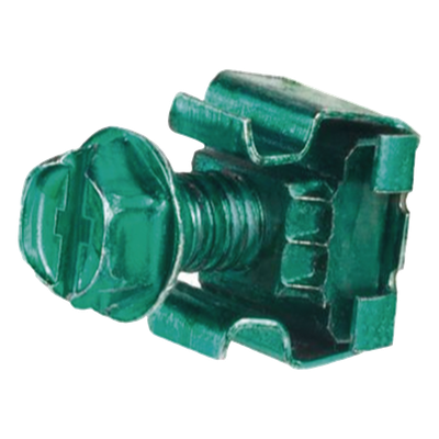 KIT 4 Tuercas Enjauladas No. 12-24, 4 Tornillos Rosca 1/2" Verde.
