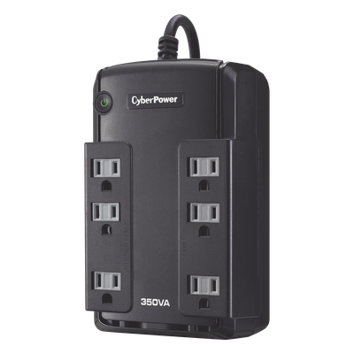 UPS de 350 VA/255 W, Topología Standby, Entrada 120 Vca NEMA 5-15P, Tipo Gabinete Compacto, Con 6 Tomas NEMA 5-15R