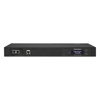 PDU ATS (Fuente Redundante Auto-transferible) Monitoreable, Para Distribución de Energía, 2 Entradas 120 Vca NEMA5-15P, Con 10 Salidas NEMA 5-15R, Horizontal 19in, 1UR 