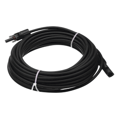 Cable Fotovoltaico 50 m, Negro, Calibre 10 AWG con Terminales MC4 en Ambos Extremos