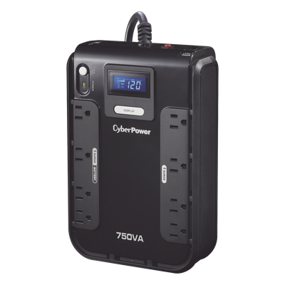 UPS de 750 VA/420 W, Topología Standby, Entrada 120 Vca NEMA 5-15P, Tipo Gabinete Compacto, Con 8 Tomas NEMA 5-15R