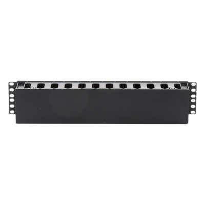 Organizador de Cables Horizontal de 2U para Rack de 19", Fabricado en Polímero Resistente a Deformaciones y Rayones