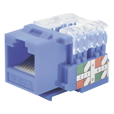 Módulo Jack 110 Cat6, Keystone para Faceplate - Color Azul