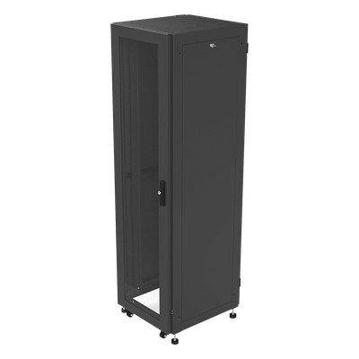 Gabinete para Telecomunicaciones Rack Estándar de 19", 42UR, 600 mm Ancho x 600 mm Profundidad. Fabricado en Acero, Se envía el Gabinete Armado.