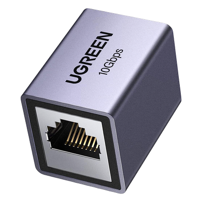 Acoplador STP (Extensor de Cable Ethernet RJ45) | 10Gbps | Blindado | Compatibilidad con Cat8 Cat7 Cat6 Cat5e | Hasta 100 Metros (328.08 Pies) | Aleación de Aluminio