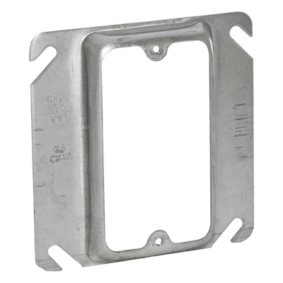 Sobretapa Cuadrada Galvanizada  de 4", realce de 1/2".