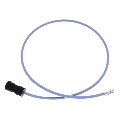 Cable de Conexión en Campo Jack a Plug RJ45, Categoría 6A, CMP (Plenum), 1 Metro (3.28 Pies), Color Azul