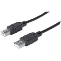 CABLE USB,MANHATTAN,337779, V2.0 A-B  5.0M, ALTA VELOCIDAD,NEGRO