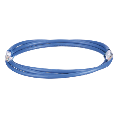 Cable de Parcheo UTP, Cat6A, 24 AWG, CM, Color Azul, 6.1 Metros (20 Pies)