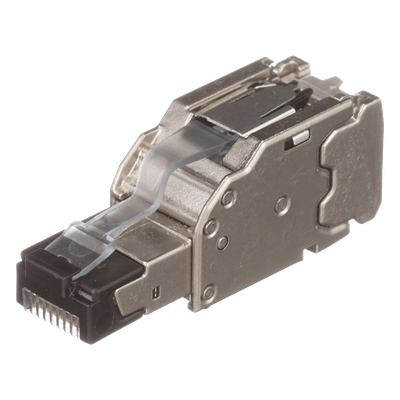 Plug RJ45 Blindado, Instalación Recta, Terminación en Campo Certificable, Compatible con Cat5e, Cat6 y Cat6A, Color Plata