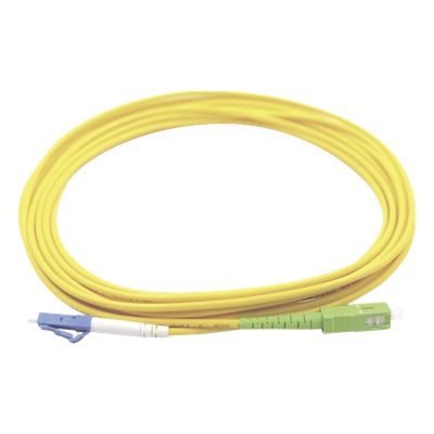 Jumper de Fibra Óptica Monomodo LC/UPC SC/APC Simplex, Color Amarillo 1 Metro (3.28 Pies)