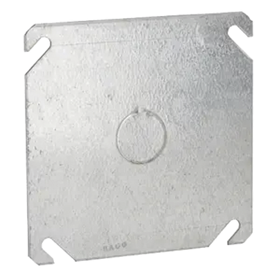 Tapa Cuadrada con Entrada de 1/2 para caja de 4".
