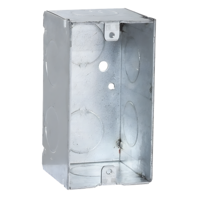 Caja (Chalupa) 4x2"/ Profundidad 2-1/8"/ 8 Entradas de 3/4"/Soldada