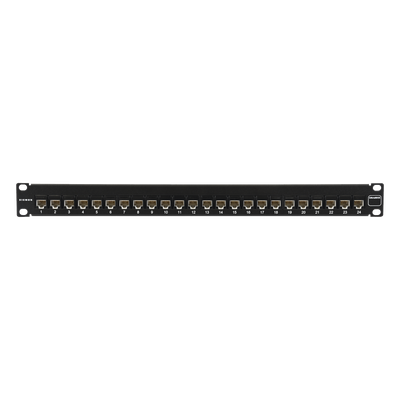 Patch Panel Ultramax. UTP, Precargado con Jacks Cat6A, 24 Puertos, Plano, 1U