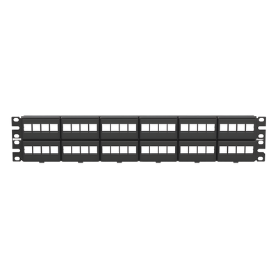 Panel de Parcheo Modular Keystone (Sin Conectores), de 48 Puertos, Identificación con Etiqueta Adhesiva, 2UR