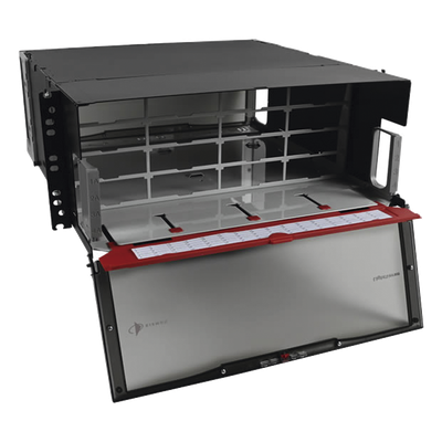 Distribuidor de Fibra Óptica de Alta Densidad LigthVerse *Pro* Para Rack de 48.26 cm (19 Pulgadas), Acepta 16 Placas Plug and Play, Hasta 384 Fibras, 4 UR