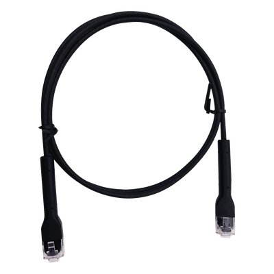 Mini Patch Cord Cat6 Ultra Slim 0.5 Metros (1.64 Pies) Negro  Ahorra Espacio sin Organizadores, con Bota Flexible