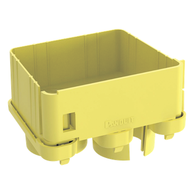 Tapa con 2 Salidas a Tubo de 1.5in (38mm), Para uso con Canaletas 4X4 FiberRunner™, Color Amarillo