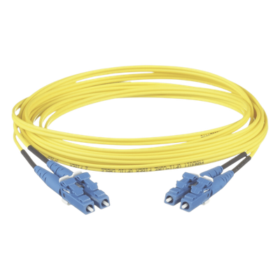 Jumper de Fibra Optica Monomodo 9/125 OS2, LC-LC Duplex, LSZH, Color Amarillo, 3 Metros (9.84 Pies)