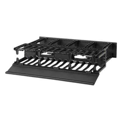 Organizador de Cables Horizontal NetManager de Alta Densidad, Doble (Frontal y Posterior), Para Rack de 19in, 2UR, Color Negro