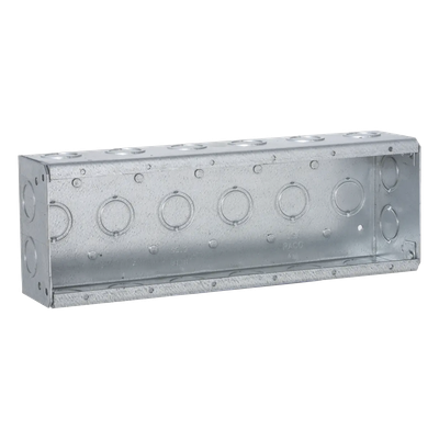 Caja de 6 Gang/Profundidad 2 1/2"/28 Entradas 1/2"-3/4".