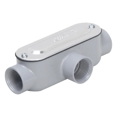 Caja Condulet tipo T de 1/2" (12.7 mm) / Con tapa y empaque.