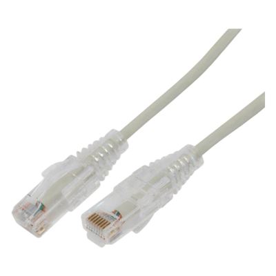 Cable de Parcheo Slim UTP Cat6A - 1 Metro (3.28 Pies) Gris, Diámetro Reducido (28 AWG)