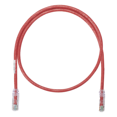 Cable de Parcheo UTP Categoría 6, con Plug Modular en Cada Extremo - 0.3 Metros (1 Pie) - Rojo