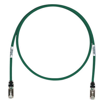 Patch Cord Cat6A, Blindado S/FTP, CM/LS0H, 7.62 Metros (25 Pies), Color Verde