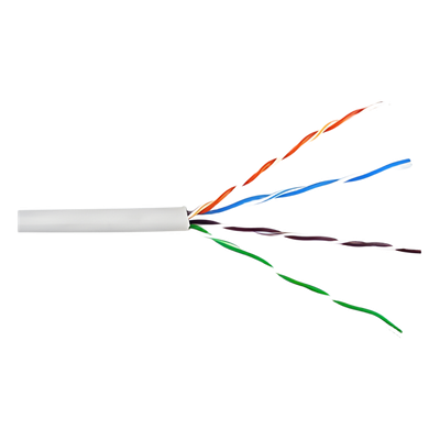 Bobina de Cable de 305 Metros (1000 Pies) UTP Cat6 Riser / Color Blanco / UL, CMR, Probado a 350 Mhz / Para Aplicaciones de CCTV, Redes de Datos, IP Megapixel, Control RS485