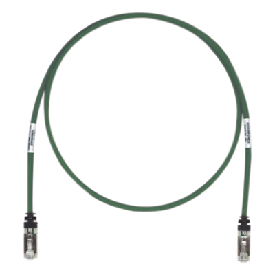 Patch Cord Cat6A, Blindado S/FTP, CM/LS0H, 2.13 Metros (7 Pies), Color Verde