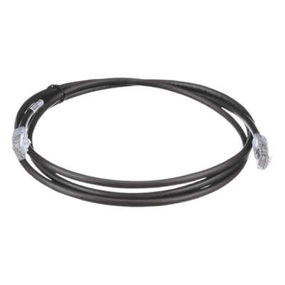Cable de Parcheo UTP, Cat6A, 24 AWG, CM, Color Negro, 2.13 Metros (7 Pies)